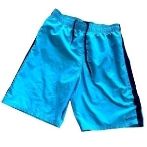 NIKE | MENS BLUE NIKE SWIM TRUNKS, SIZE M